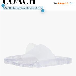 Coach Silver Transparent Slide Sandals